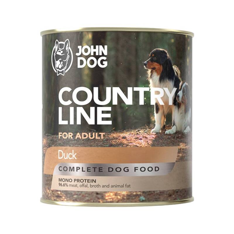 John Dog Country Line Mokra Karma Dla Dorosłych Psów Z Kaczką 800g