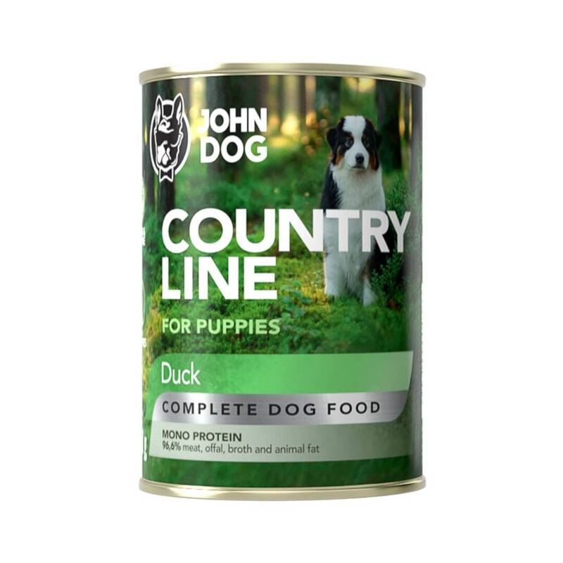 John Dog Puppy Country Line z Kaczką 400g Mokra Karma Dla Szczeniąt Mono Protein