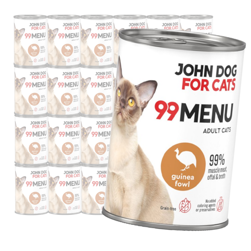 John Dog for Cats 99 Menu Mokra Karma Dla Dorosłych Kotów Z Perliczką 24x400g