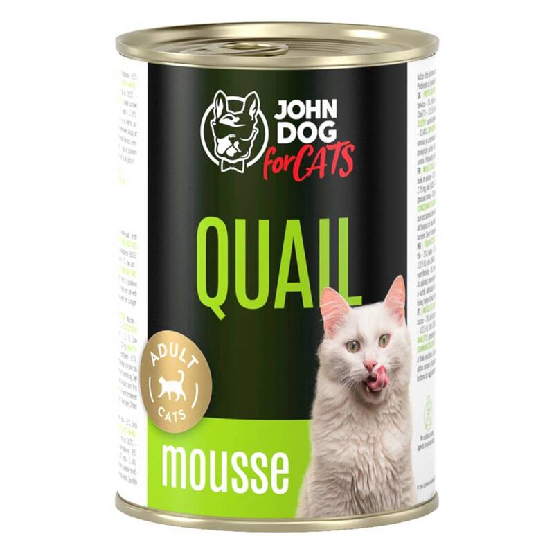 John Dog for Cats Mus z Przepiórką 400g Bezzbożowa Mokra Karma Dla Kota