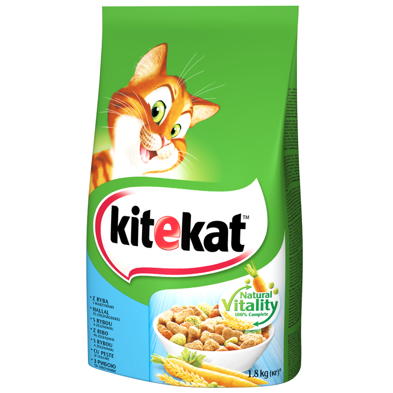 Kitekat Sucha Karma Dla Kotów Z Rybą I Warzywami 1,8 kg