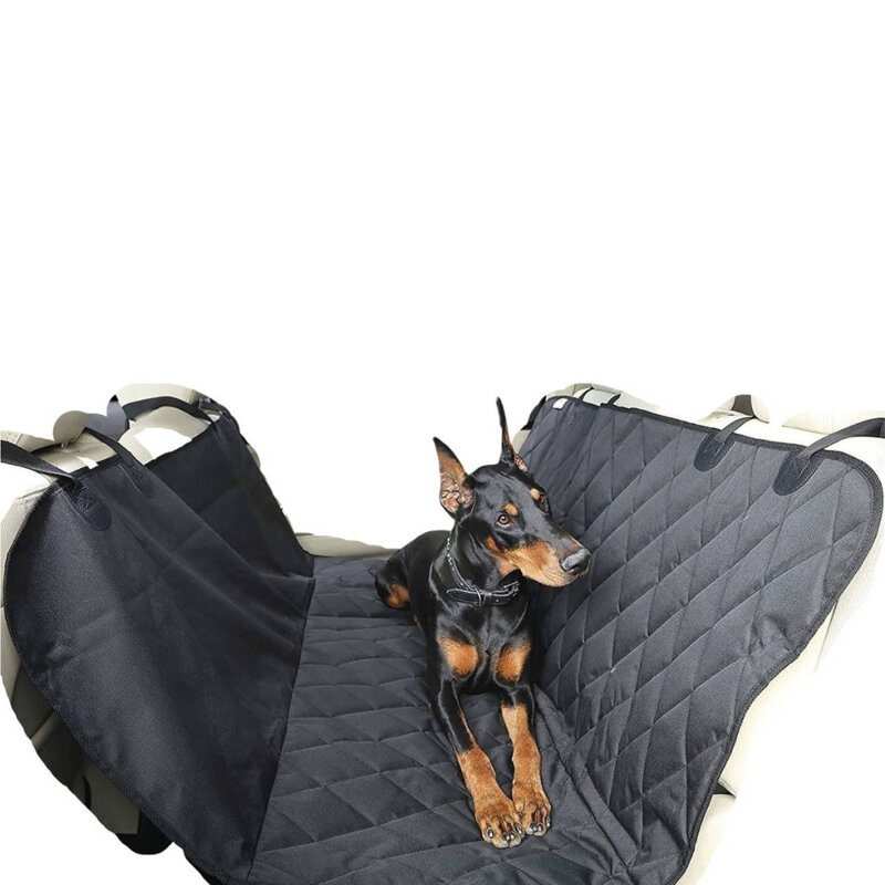 Mata dla psa samochodowa, pokrowiec na tylne siedzenia, bagażnik 128x128cm Czarna