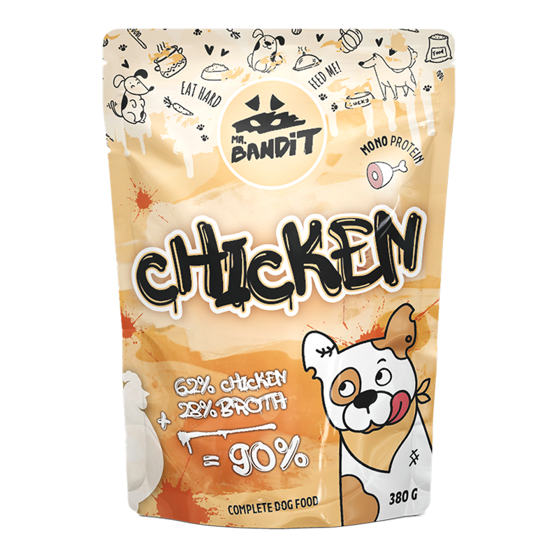 Mr. Bandit Chicken 380g Pełnoporcjowa Mokra Karma Dla Psa z Kurczakiem