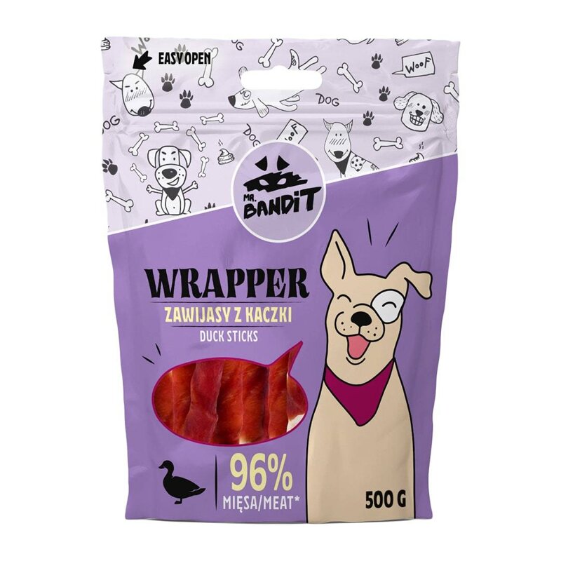 Mr Bandit WRAPPER Zawijas z kaczki 500g - naturalny przysmak dla psa