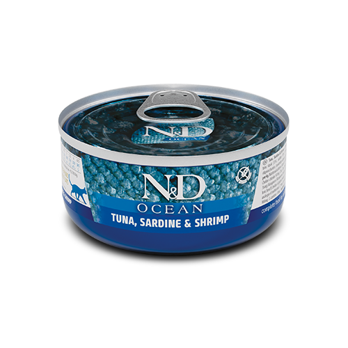 N&D Cat Ocean Tuna Sardine Shrimps 70g Mokra Karma Dla Kota Sardyna Krewetka Tuńczyk