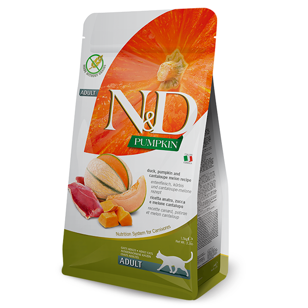 N&D Cat Pumpkin Duck & Cantaloupe 1,5kg Sucha Karma Dla Kota Z Kaczką Dynią I Kantalupą