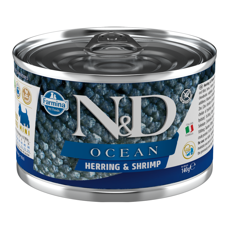 N&D Dog Ocean Herring Shrimps 140g Mokra Karma Dla Psa Śledź I Krewetki