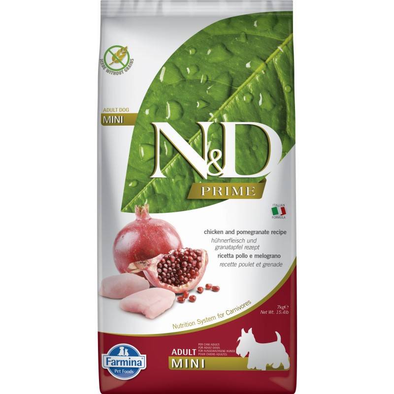 N&D Dog Prime Chicken Pomegranate Adult Mini 7KG Sucha Karma Dla Psa Kurczak