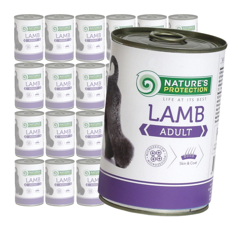 Nature's Protection Adult Lamb 24x400g Mokra Karma Dla Psa z Jagnięciną