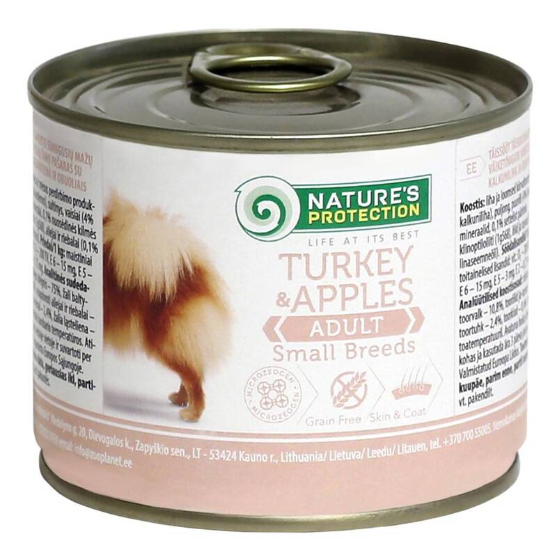 Nature's Protection Dog Turkey&Apple Small Breeds 200g Mokra Karma Dla Psów Małych Ras Z Indykiem I Jabłkami