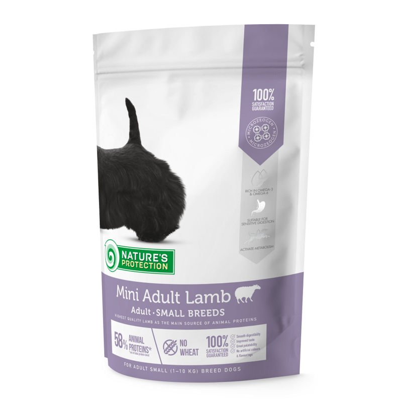 Nature's Protection Mini Adult Lamb Sucha Karma Dla Psów Małych Ras Z Jagnięciną 500g 