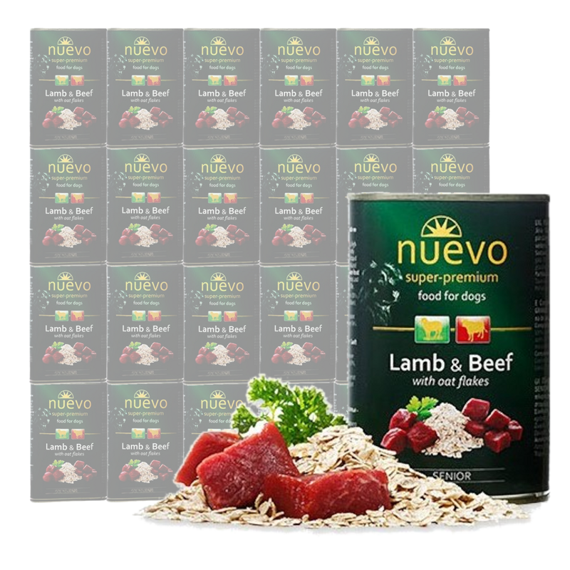 Nuevo Senior Super Premium Mokra Karma Dla Psa 24x400g z Jagnięciną i Wołowiną