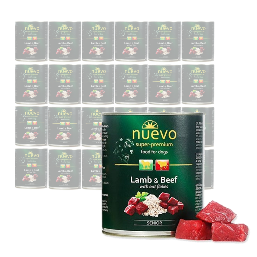 Nuevo Senior Super Premium Mokra Karma Dla Psa 24x800g Jagnięcina z Wołowiną