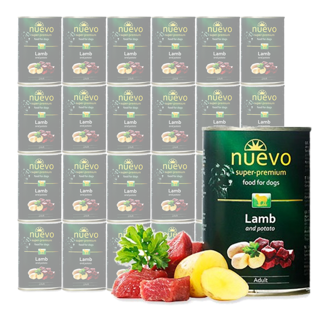 Nuevo Super Premium Mokra Karma Dla Psa 24x400g z Jagnięciną i Ziemniakami