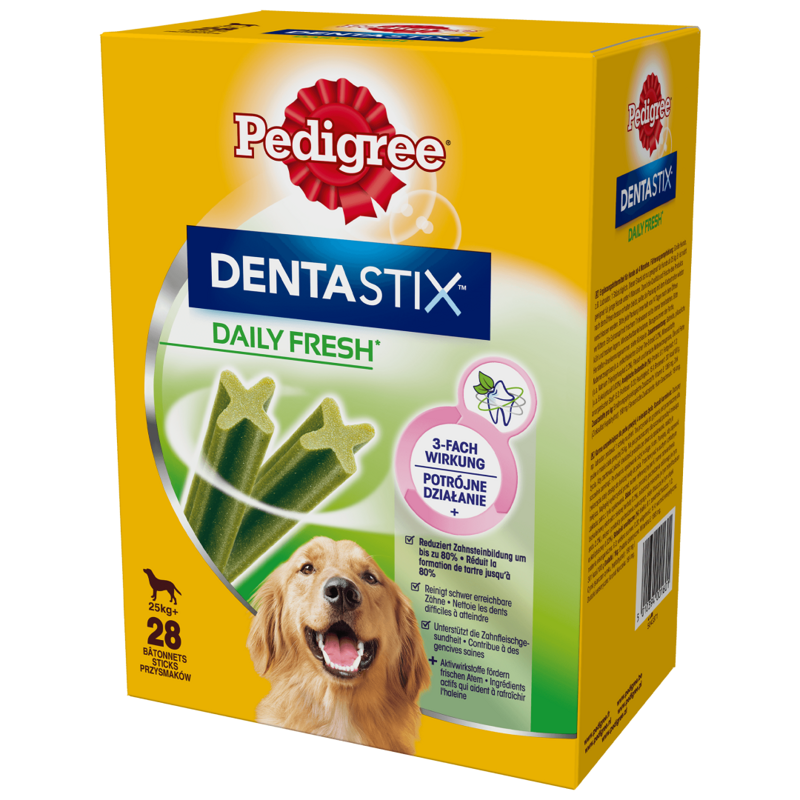 Pedigree DentaStix Daily Fresh Przysmak Gryzak Dentystyczny Dla Psów Dużych Ras 28 szt