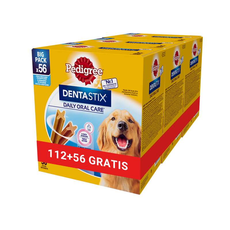 Pedigree Dentastix Gryzak Przysmak Dentystyczny Dla Psów Dużych Ras 2 + 1 GRATIS