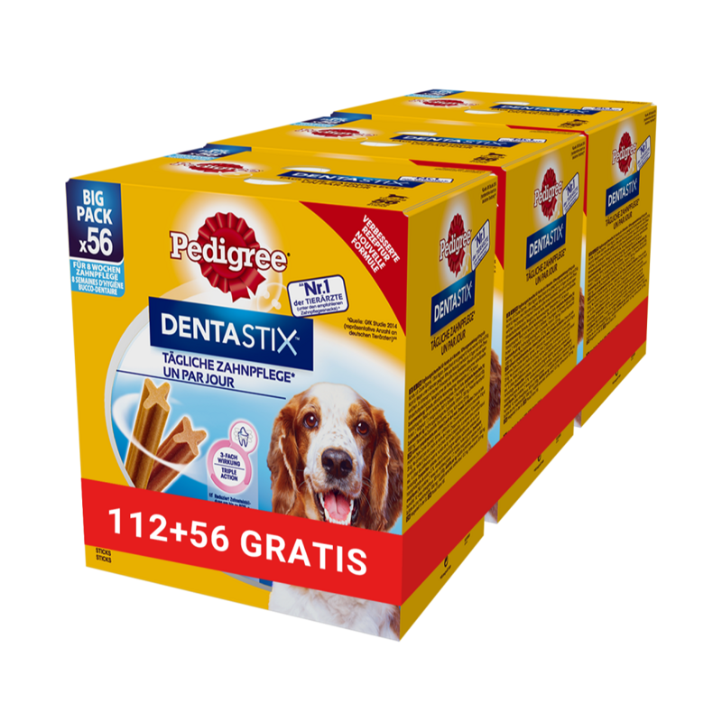 Pedigree Dentastix Gryzak Przysmak Dentystyczny Dla Psów Średnich Ras 2 + 1 GRATIS