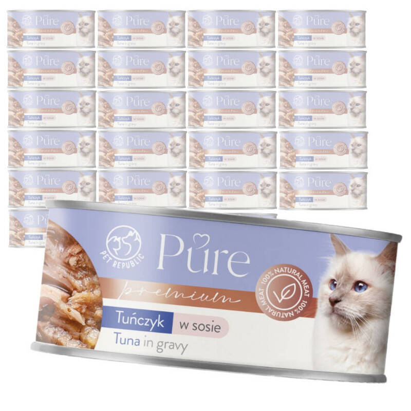 Pet Republic Pure Mokra Karma Dla Kota Z Tuńczykiem W Sosie 24x80g