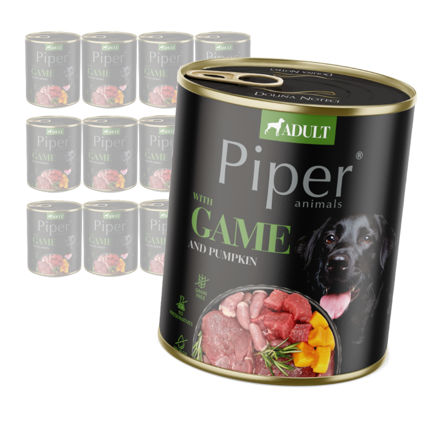 Piper Adult Mokra Karma Dla Psa 12x800g Z Dziczyzną I Dynią