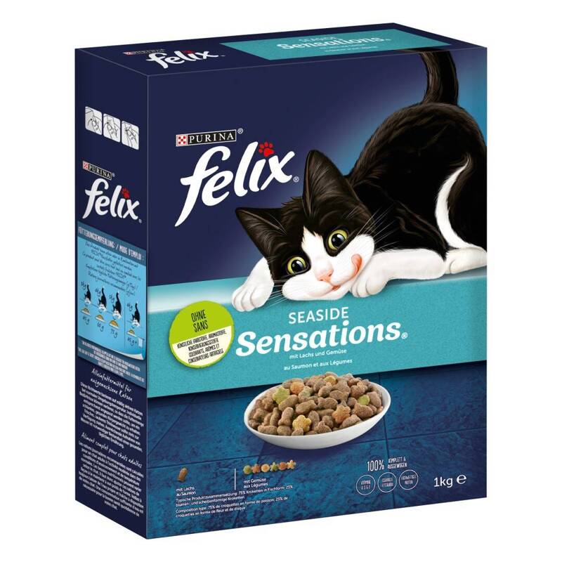 Purina Felix Seaside Sensations Sucha Karma Dla Kota Z Łososiem I Warzywami 1kg