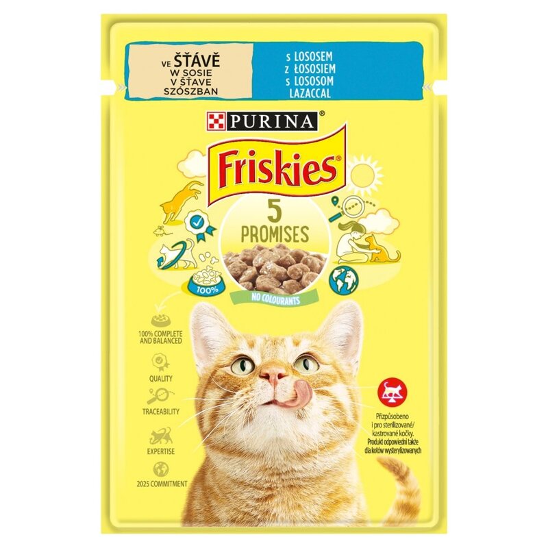 Purina Friskies z Łososiem 85g Mokra Karma Dla Kota w Sosie