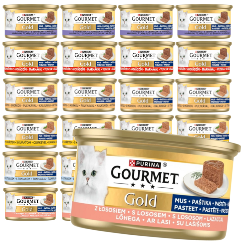 Purina Gourmet Gold Mus Mix Smaków 24x85g Mokra Karma Dla Kota