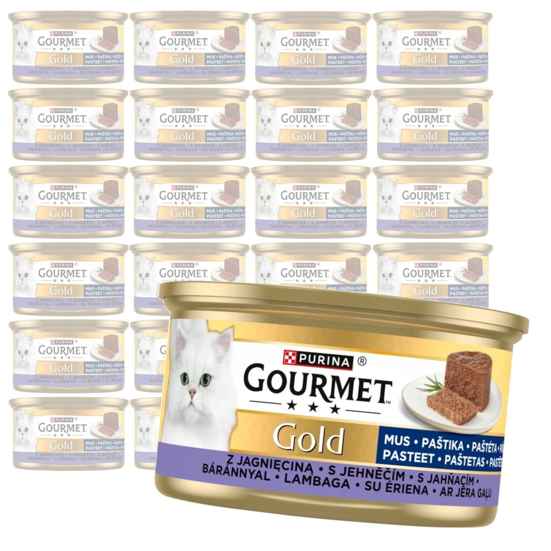 Purina Gourmet Gold Mus z Jagnięciną 24x85g Mokra Karma Dla Kota