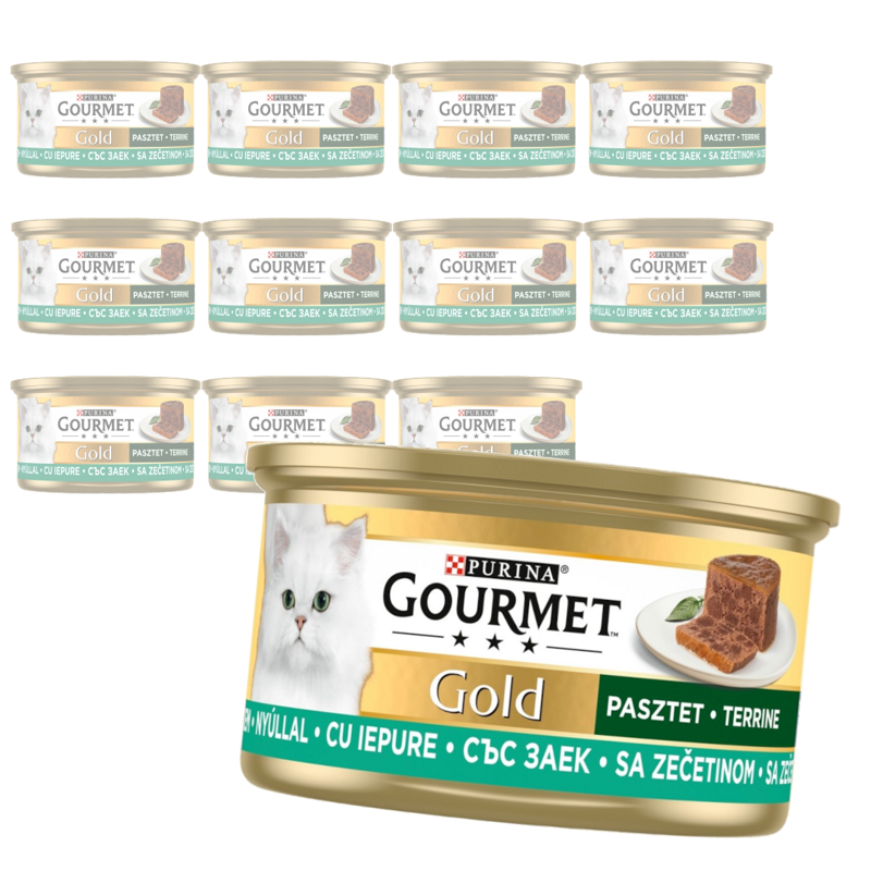 Purina Gourmet Gold Pasztet z Królikiem 12x85g Mokra Karma Dla Kota