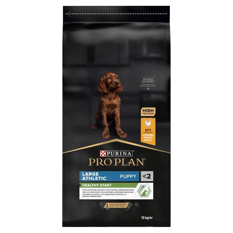 Purina Pro Plan Healthy Start Large Athletic Puppy 12kg Sucha Karma Dla Szczeniąt Dużych Ras z Kurczakiem