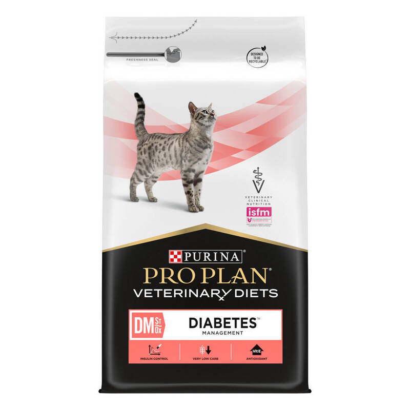 Purina Pro Plan Veterinary Diets Feline DM Diabetes Management Sucha Karma Dla Kota 5kg Redukcja Glukozy