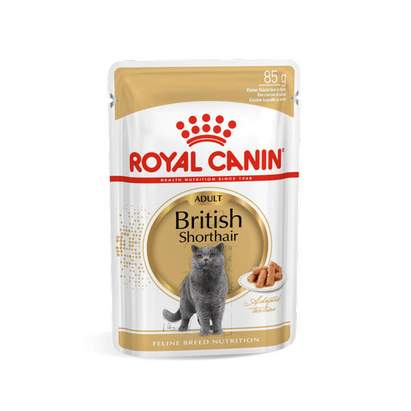 ROYAL CANIN British Shorthair 85g karma mokra w sosie dla kotów dorosłych rasy brytyjski krótkowłosy