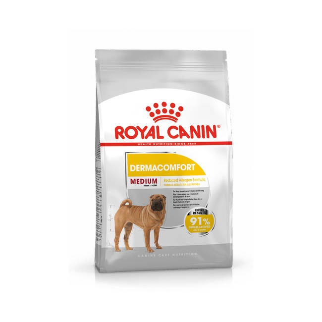 ROYAL CANIN CCN Medium Dermacomfort 3kg karma sucha dla psów dorosłych ras średnich o wrażliwej skórze, skłonnej do podrażnień