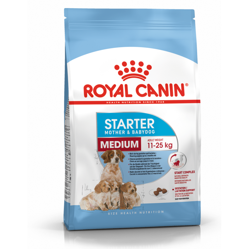 ROYAL CANIN Medium Starter Mother&Babydog 4kg Karma Sucha Dla Suk W Ciąży I Okresie Laktacji Oraz Szczeniąt Ras Średnich