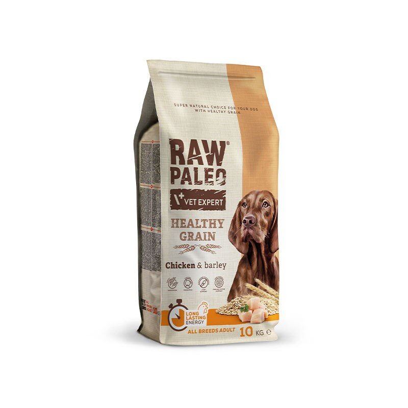 Raw Paleo Healthy Grain Adult Chicken Barley Sucha Karma Z Kurczakiem Dla Psów Dorosłych 10kg