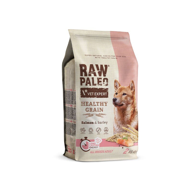 Raw Paleo Healthy Grain Adult Salmon Barley Sucha Karma Z Łososiem Dla Psów Dorosłych 2kg ❗UWAGA KRÓTKI TERMIN DO 01.25❗