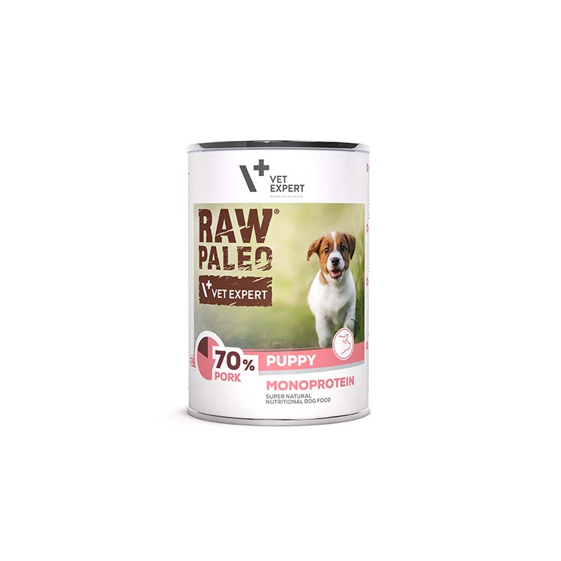 Raw Paleo Wieprzowina Mokra Karma Dla Psa Puppy Monoprotein 400g