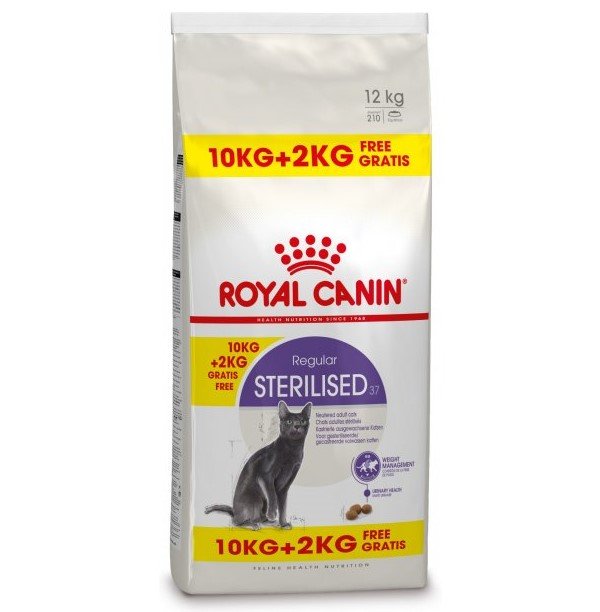 Royal Canin FHN Sterilised Karma Sucha Dla Kotów Dorosłych Sterylizowanych 12kg (10kg + 2kg GRATIS)