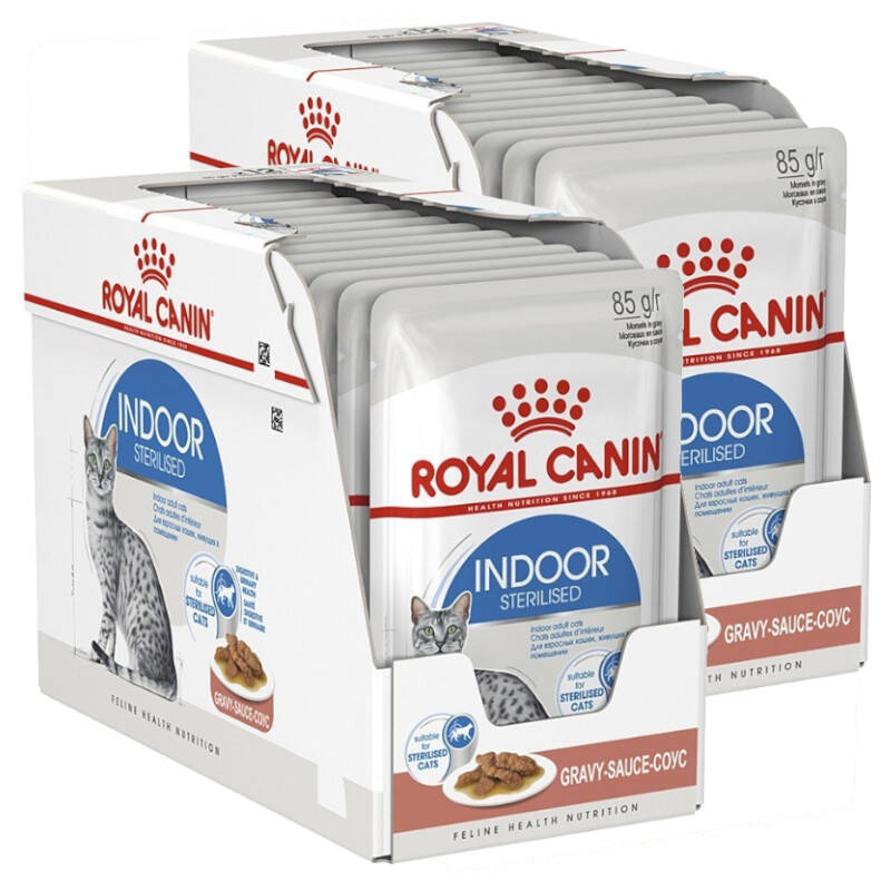 Royal Canin Indoor Sterilised W Sosie 24x85g Karma Mokra W Sosie Dla Kotów Sterylizowanych