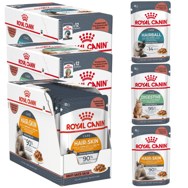 Royal Canin Mix Intense Beauty Digest Sensitive Hairball Care 36x85g Mokra Karma Dla Kotów Dorosłych w Sosie