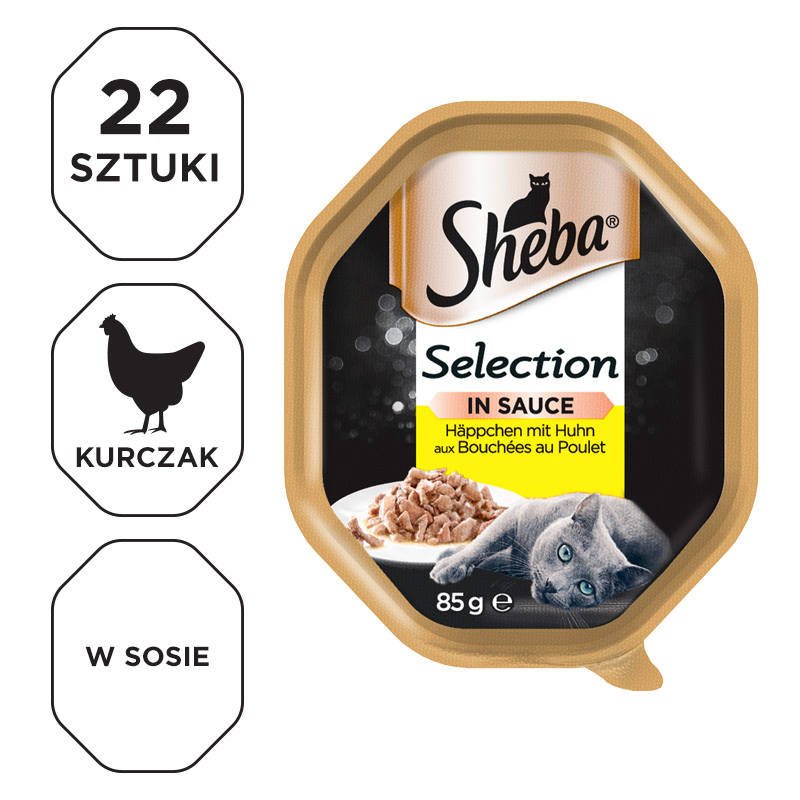 SHEBA Selection 22* 85g z Kurczakiem - mokra karma dla kotów w sosie