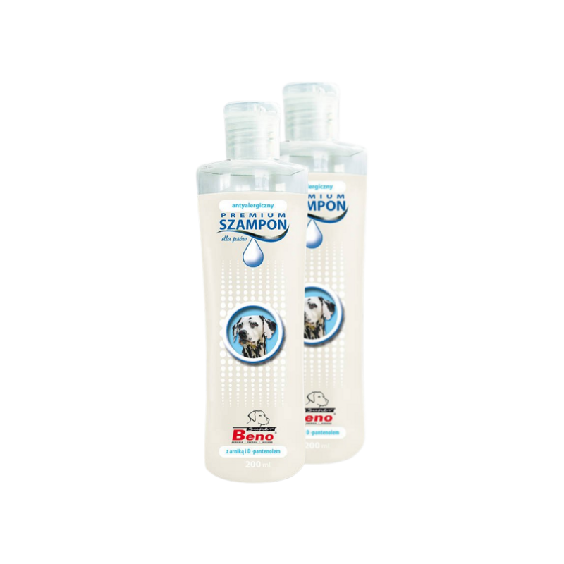 SUPER BENO PREMIUM mokry szampon ANTYALERGICZNY 2x 200ml