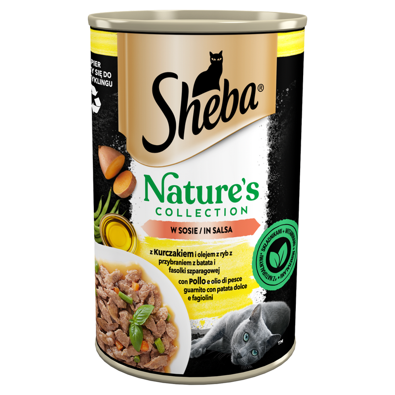 Sheba Nature's Collection 400g Mokra Karma Dla Kotów Z Kurczakiem I Olejem Z Ryb W Sosie