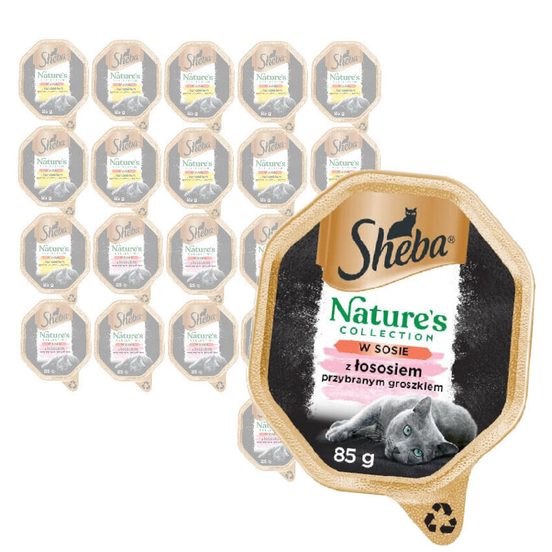 Sheba Nature's Collection Mix Smaków Łosoś I Kurczak W Sosie 22x85g Mokra Karma Dla Dorosłych Kotów