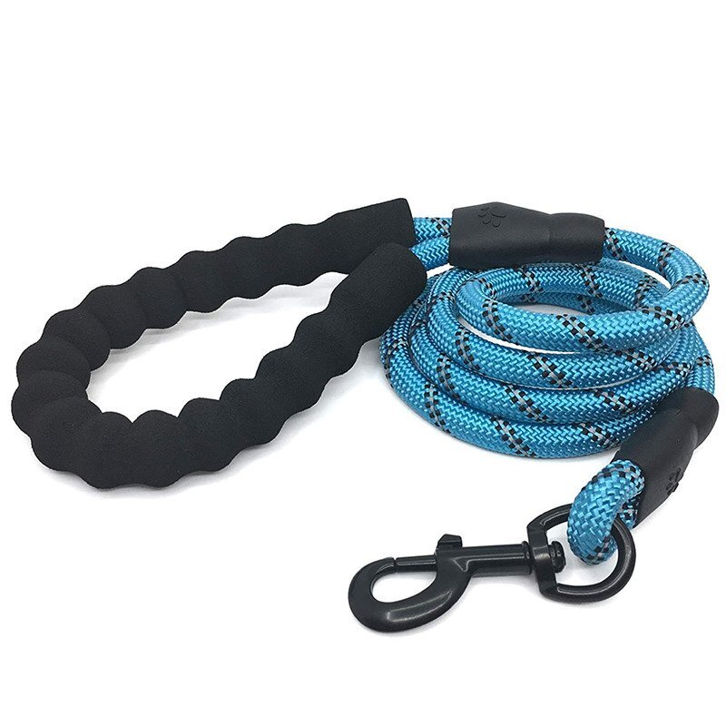 Strong Leash For Large Dogs Reflective 150cm Blue