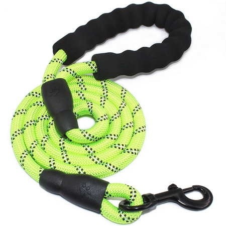 Strong Leash For Large Dogs Reflective 150cm Green