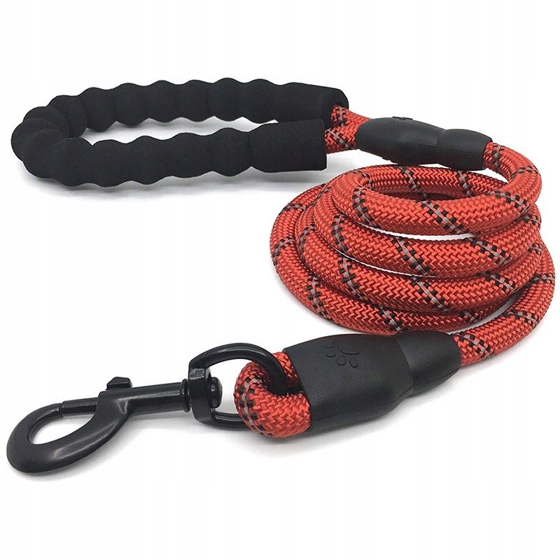 Strong Leash For Large Dogs Reflective 150cm Red