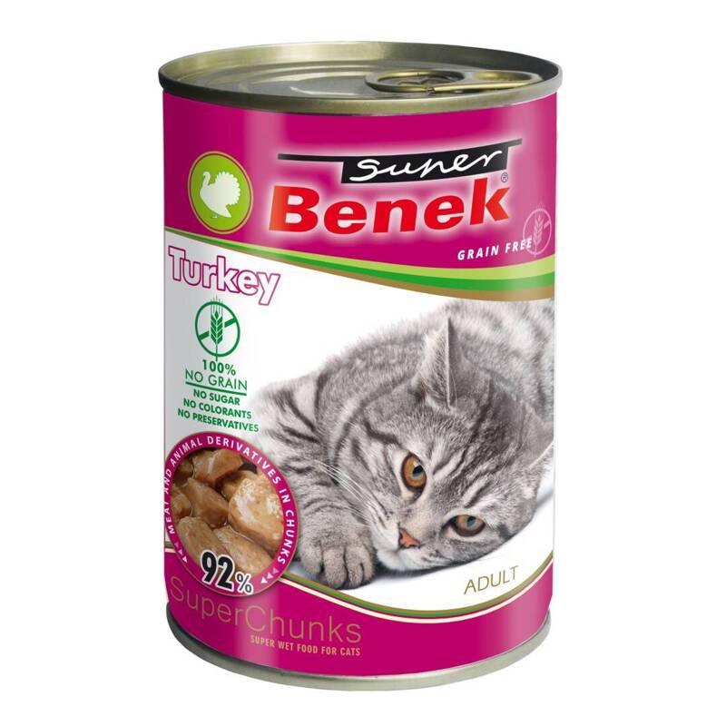 Super Benek Chunks Bezzbożowa Mokra Karma Dla Kota Z Indykiem W Sosie 415g