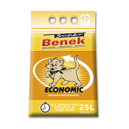 Super Benek Economic 25L - Żwirek Bentonitowy do Kociej Toalety