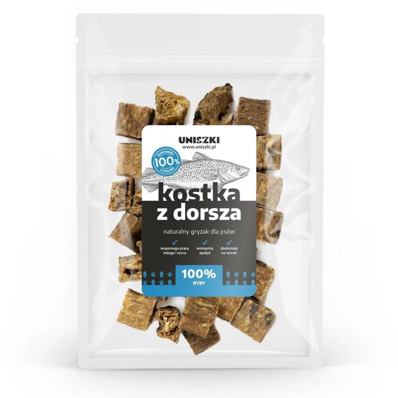 Uniszki Kostka Z Dorsza 100g Naturalny Przysmak Dla Psa