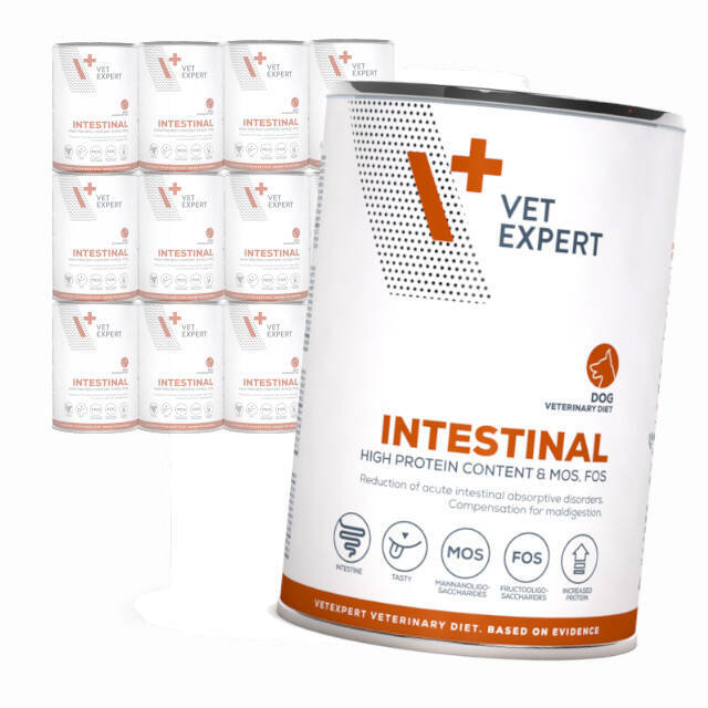 Vet Expert Intestinal Mokra Karma Weterynaryjna Dla Psa Z Jagnięciną 12x400g Zaburzenia Trawienia